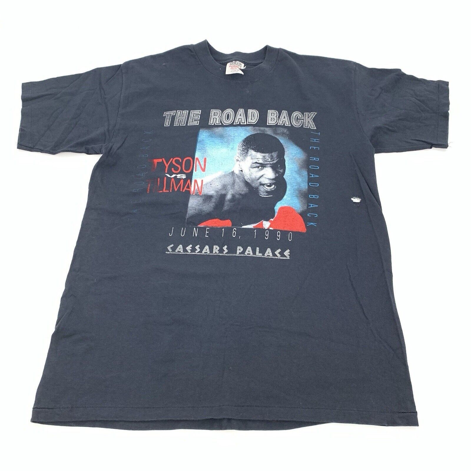 Vintage VTG 1990 Mike Tyson vs Tillman Foreman The Road Back Rap Size US XL / EU 56 / 4 - 1 Thumbnail
