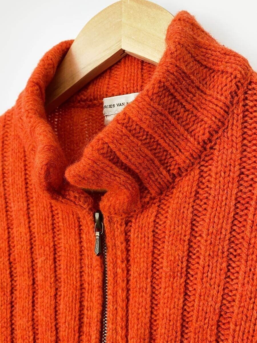 Dries Van Noten Ribbed Full Zip Wool Knit Sweater Size L / US 10 / IT 46 - 3 Thumbnail