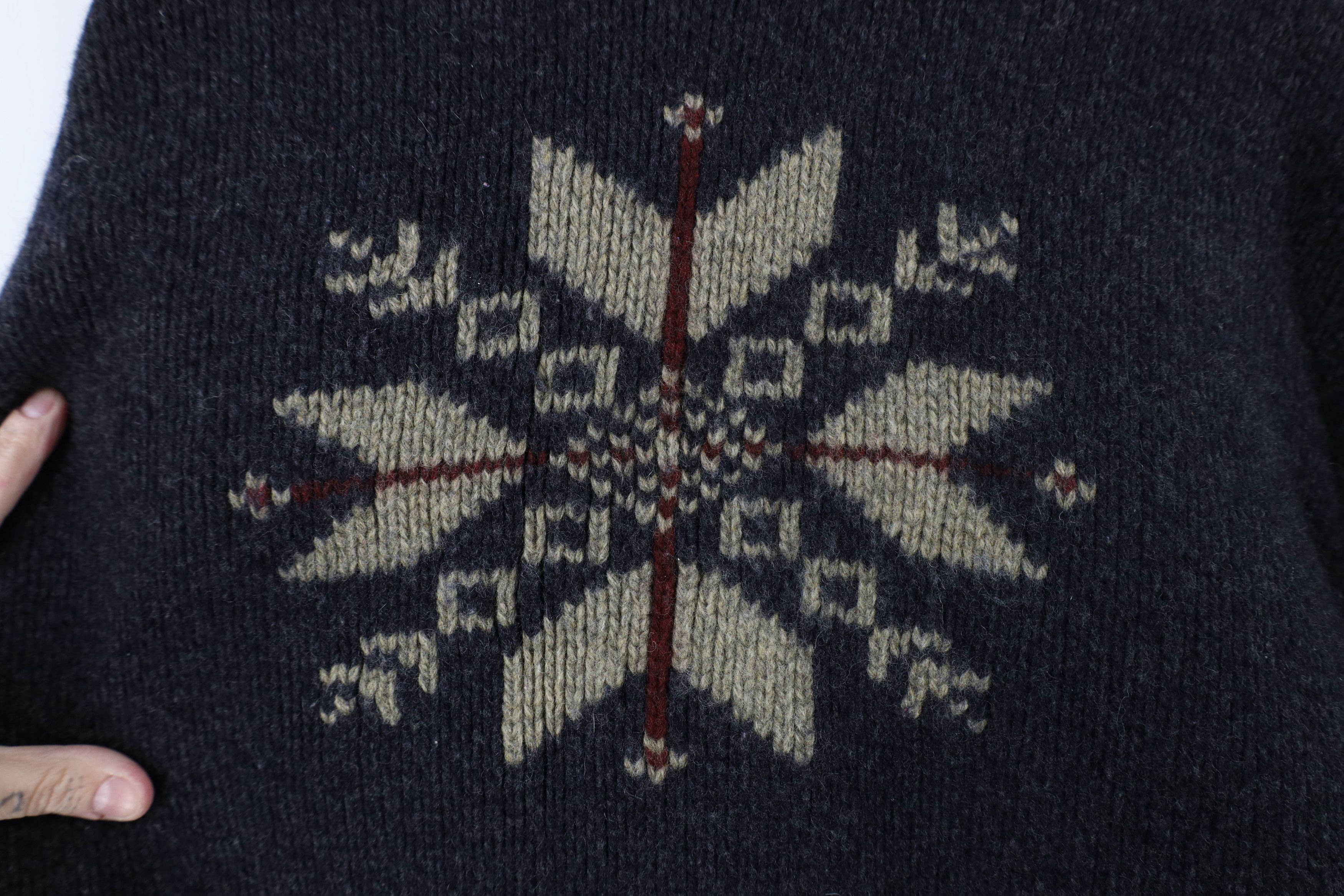 Abercrombie & Fitch × Vintage Vintage 90s Abercrombie & Fitch Lambswool Snowflake Sweater Size US XL / EU 56 / 4 - 4 Thumbnail