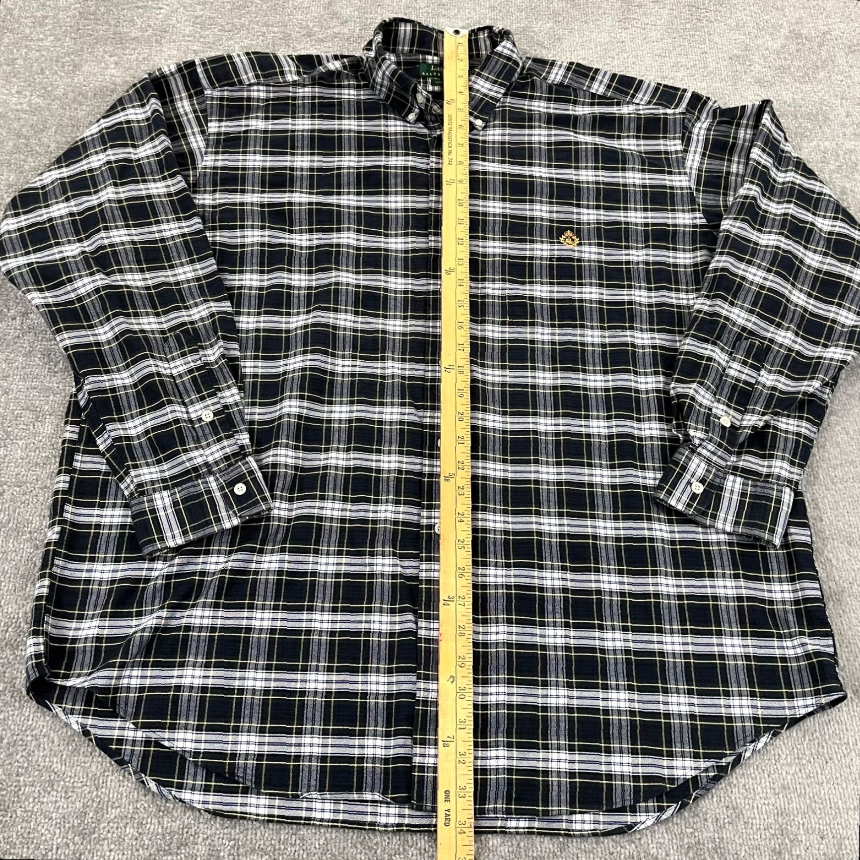 Ralph Lauren VINTAGE Lauren Ralph Lauren Dress Shirt Men XL Tartan Plaid Button-Down Long Sleeve Classic Casual Size US XL / EU 56 / 4 - 6 Thumbnail