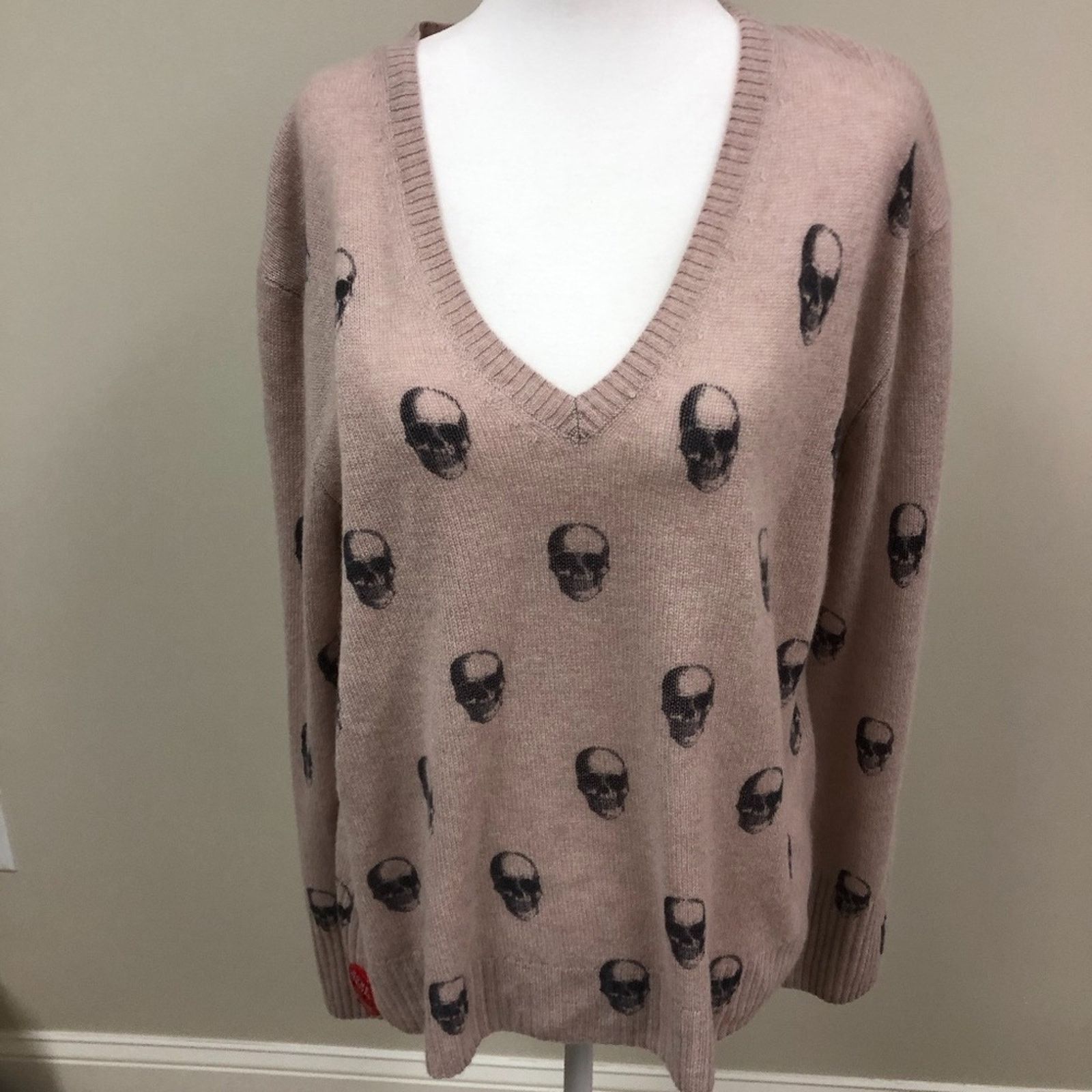 360Cashmere Skull Cashmere V Neck Sweater from 360 Cashmere Size S / US 4 / IT 40 - 1 Thumbnail