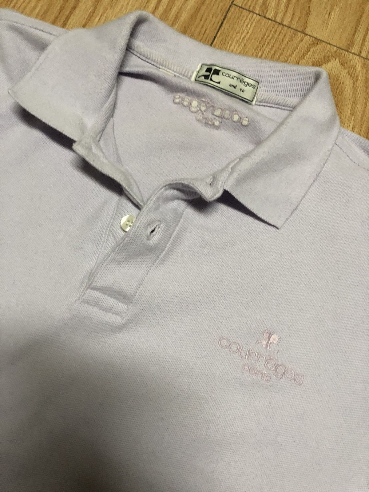 Andre Courreges × Courreges × Vintage Vintage Courreges Paris Big Spell Out polo slim large Size US M / EU 48-50 / 2 - 1 Thumbnail