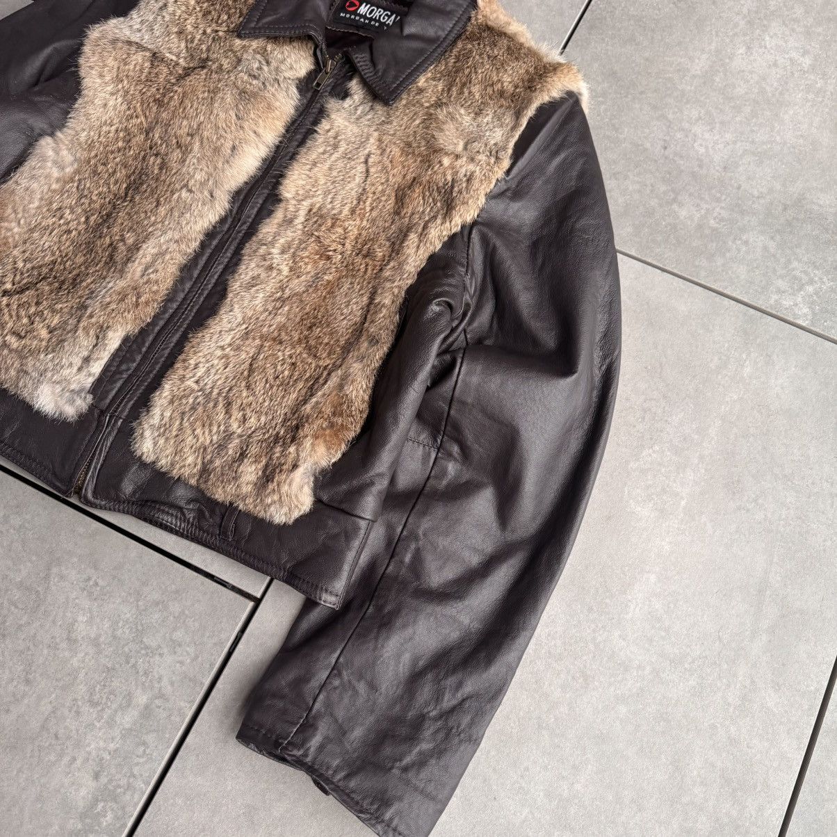 If Six Was Nine Morgan De Toi Leather Fur Jacket Rare Retro Avant Garde Size US S / EU 44-46 / 1 - 4 Thumbnail