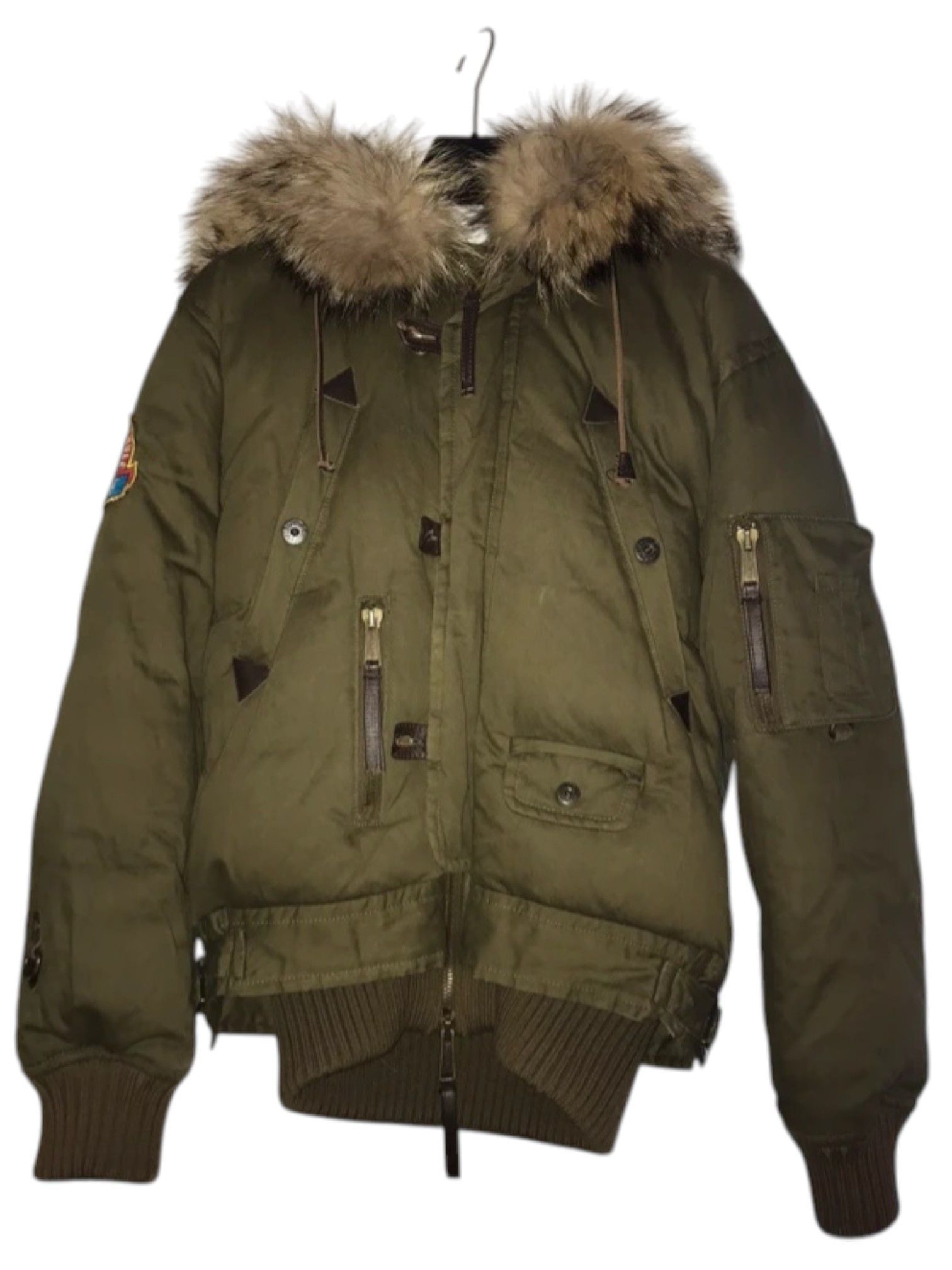 Dsquared2 Dsquared² Military Fur Down Jacket w/ Split-Zip Fur Hood Size US M / EU 48-50 / 2 - 2 Thumbnail