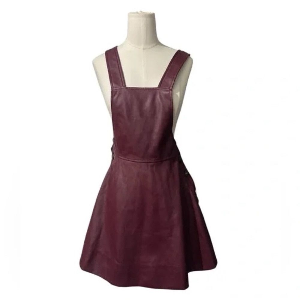 Anthropologie NWT Maeve Faux Leather Pinafore in XS Size XS / US 0-2 / IT 36-38 - 3 Thumbnail