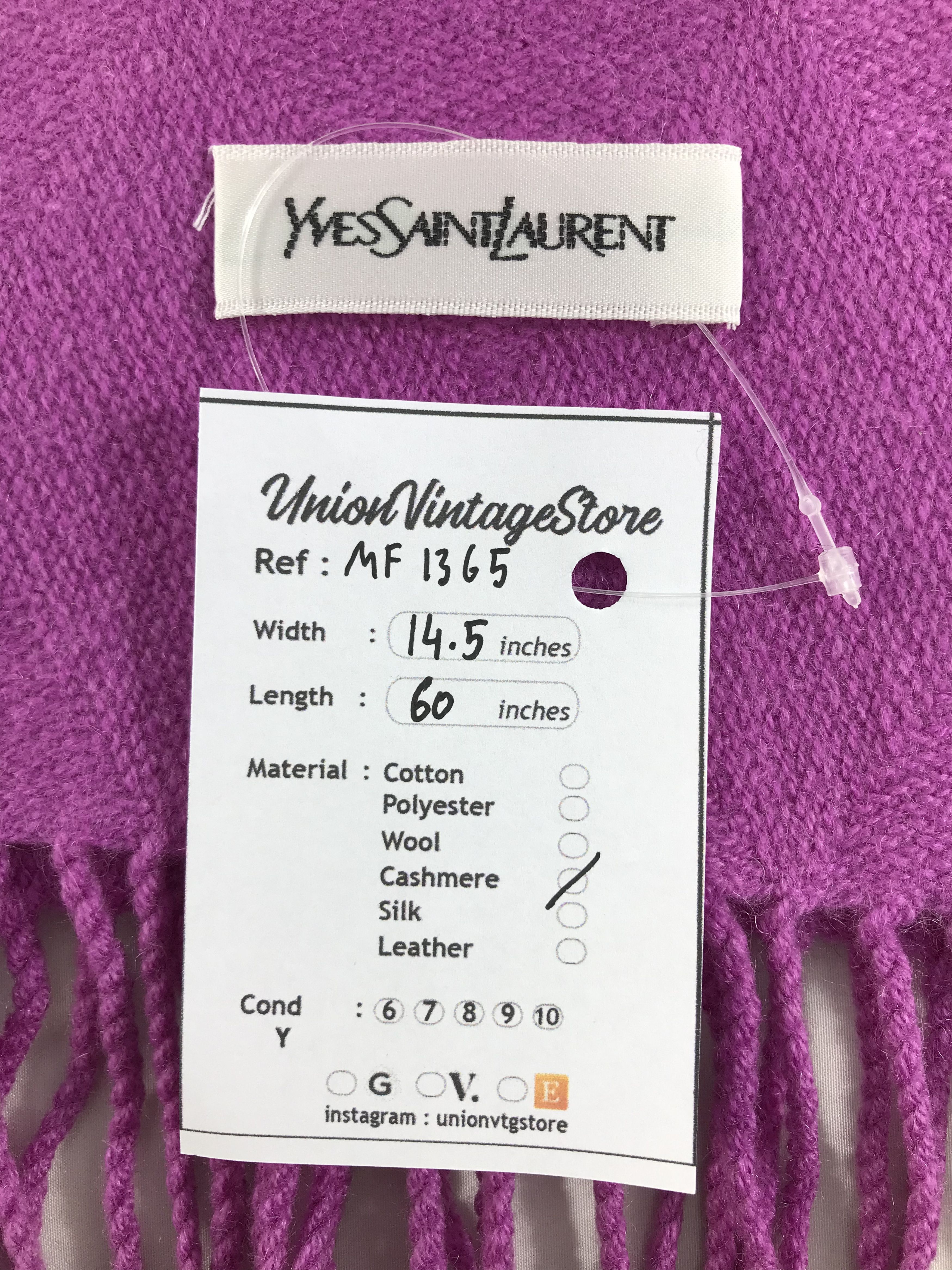 Yves Saint Laurent Vintage Yves Saint Laurent Scarf/Muffler/Neckwear MF1365 Size ONE SIZE - 4 Thumbnail