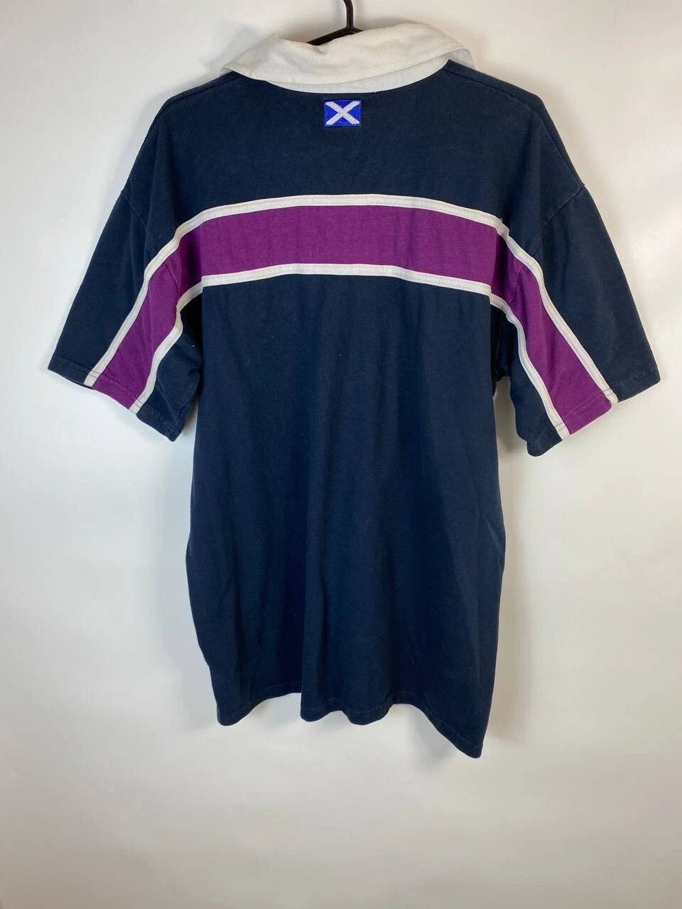 Other Rugby Nations Scotland Men’s Striped Polo Shirt Size M Size US M / EU 48-50 / 2 - 4 Thumbnail