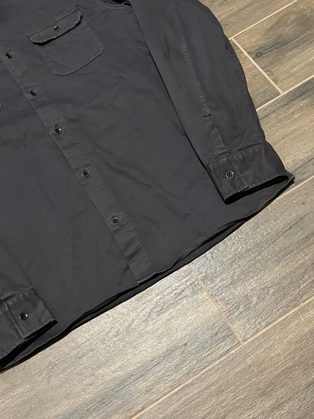 Allsaints × Vintage Vintage Allsaints Black Button-up Overshot Jacket L Size US M / EU 48-50 / 2 - 3 Thumbnail
