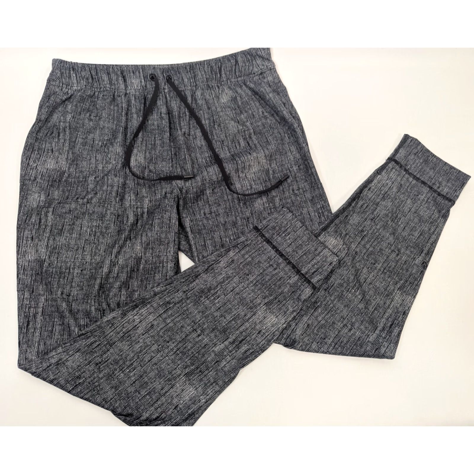Lululemon LULULEMON Jet Crop Luxtreme Pants Gray Black Drawstring Jogger Size 4 Pockets Moisture Wicking Slim Tapered Athleisure Womens Size 27" / US 4 / IT 40 - 2 Thumbnail