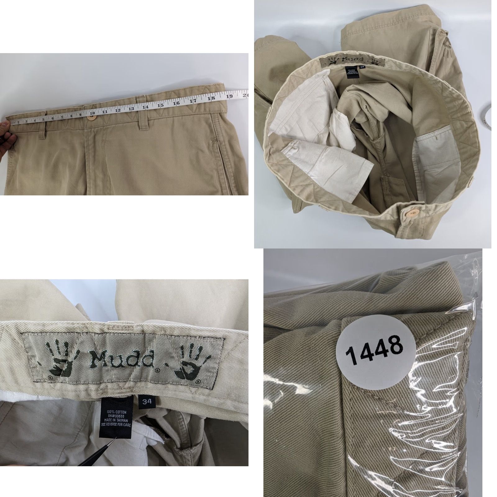 Vintage VINTAGE Mudd Khaki Cargo Shorts Beige Men's 34 Baggy 100% Cotton Y2K Beige Cargo Shorts Mens 34 Cotton Baggy Vintage Y2K Size US 34 / EU 50 - 8 Thumbnail