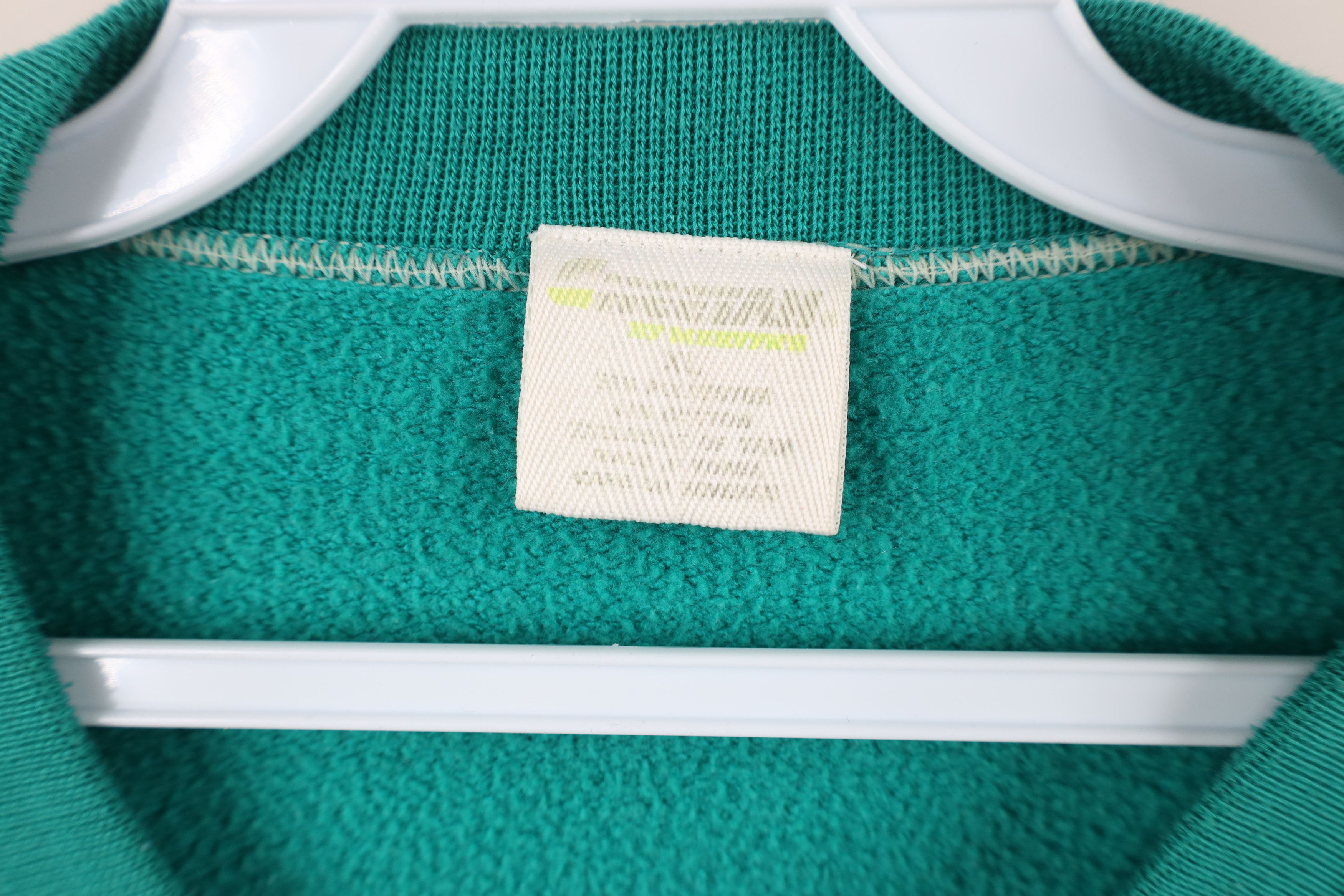 Vintage Vintage 90s Streetwear Textured Crewneck Sweatshirt Teal Size US XL / EU 56 / 4 - 5 Thumbnail