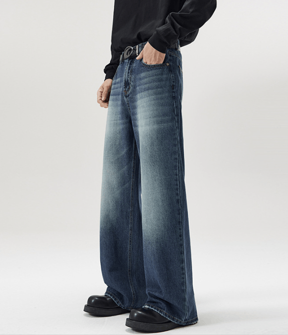 Jean American high street cleanfit loose straight washed jeans Size US 32 / EU 48 - 3 Thumbnail
