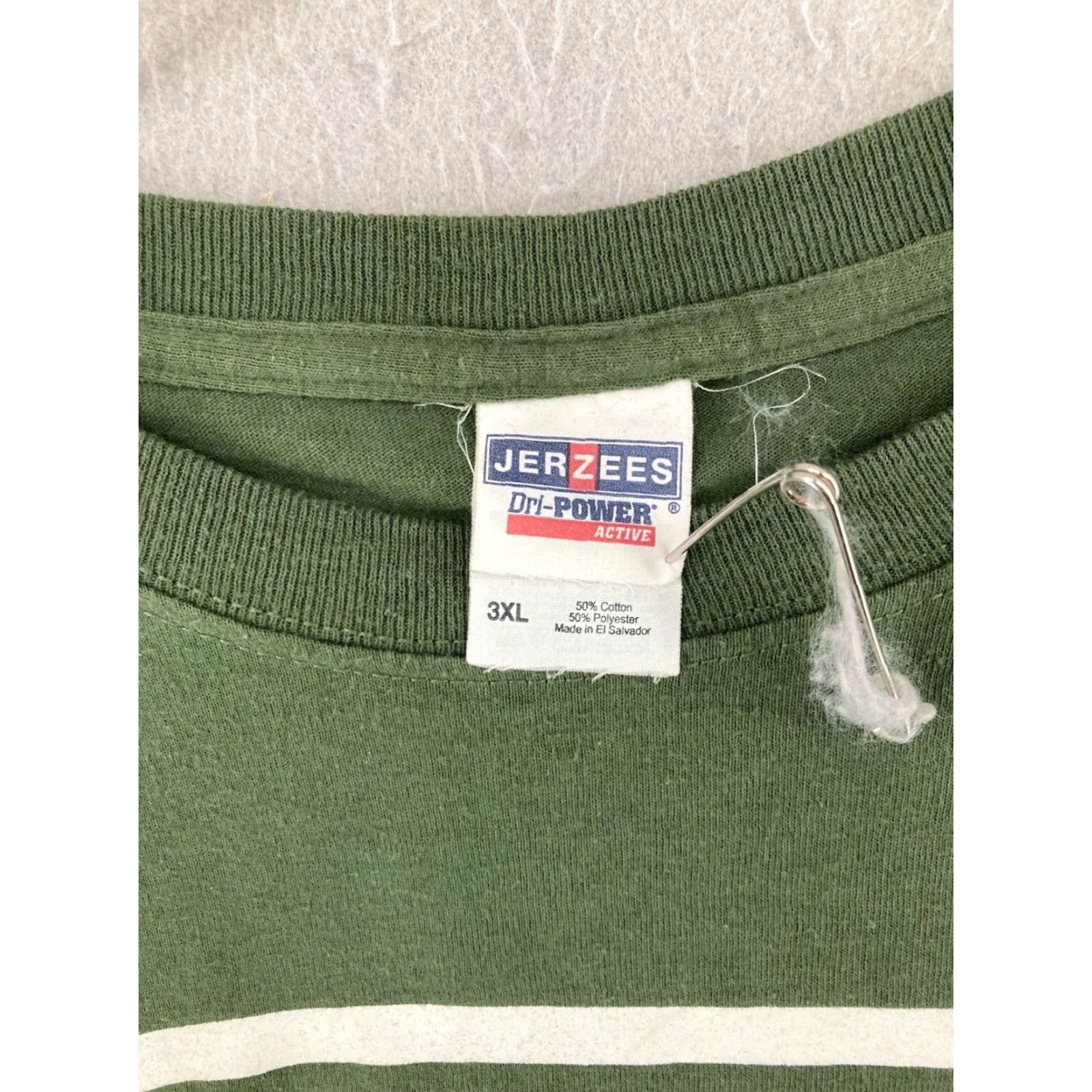 Jerzees JERZEES Shirt Mens 3XL Green Logo Graphic Print Crew Neck Short Sleeve Classic Fit Jersey Cotton Polyester T-Shirt Size US XXL / EU 58 / 5 - 5 Thumbnail