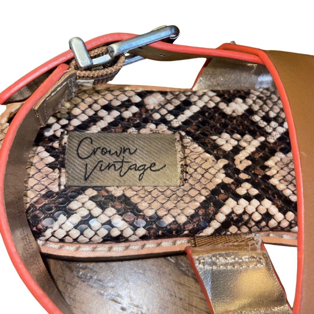 Other Crown Vintage Aaliya Sandals Leather Snake-print Footbed 6 Size US 6 / IT 36 - 3 Thumbnail