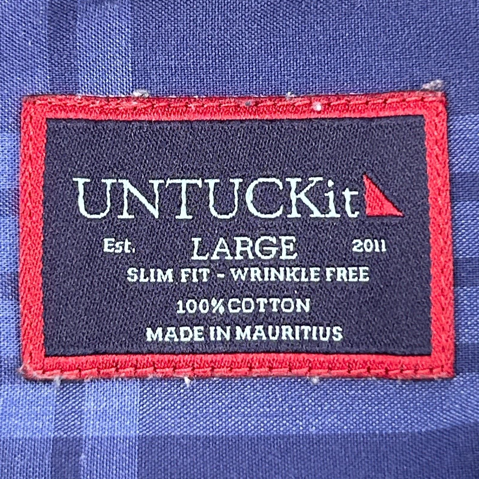 UNTUCKit UNTUCKit Marques WF Slim Fit Button Front Shirt Check Large Size US L / EU 52-54 / 3 - 4 Thumbnail
