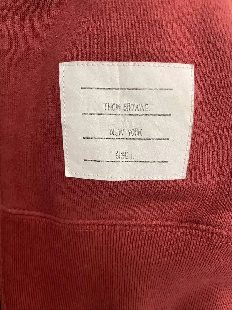 Thom Browne Thom browne Burgundy four-striped zipper jacket 2504-Nextar Size US S / EU 44-46 / 1 - 6 Thumbnail