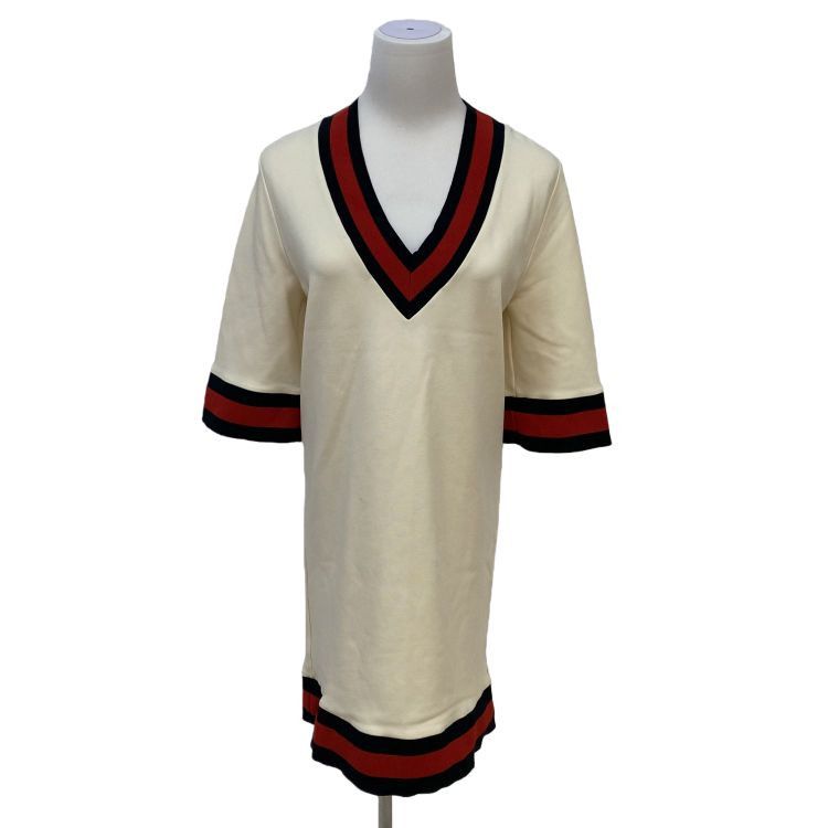 Gucci Gucci Striped Trim Mini Dress Size S Size S / US 4 / IT 40 - 1 Thumbnail