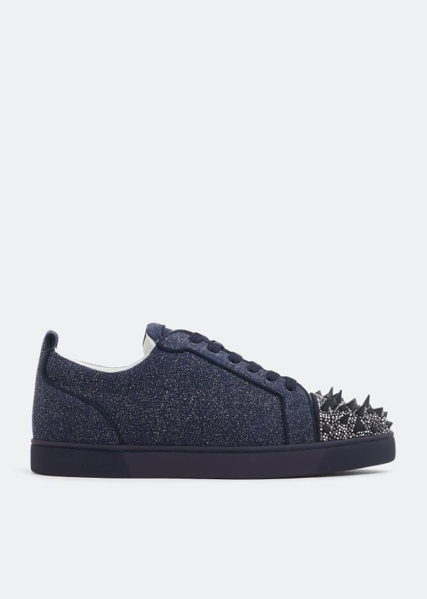 image of Christian Louboutin Louis Junior P Pik Pik Strass Sneakers in Navy, Men's (Size 12)