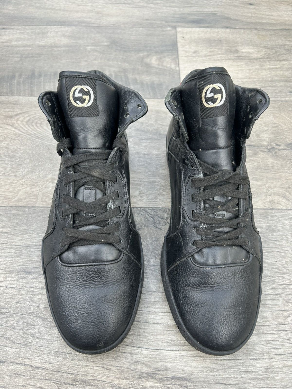 Gucci Gucci Interlocking G Logo High-Top Sneakers Size US 9 / EU 42 - 1 Thumbnail