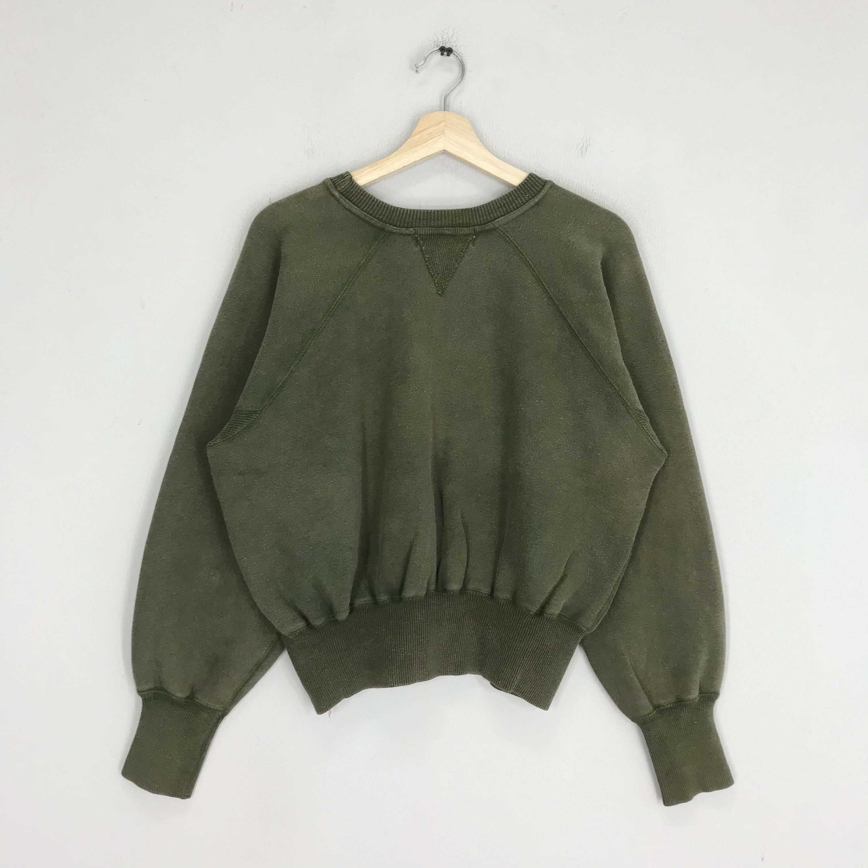Vintage Vintage Houston Japan Sweatshirts Olive Green - 193 Size US M / EU 48-50 / 2 - 2 Thumbnail