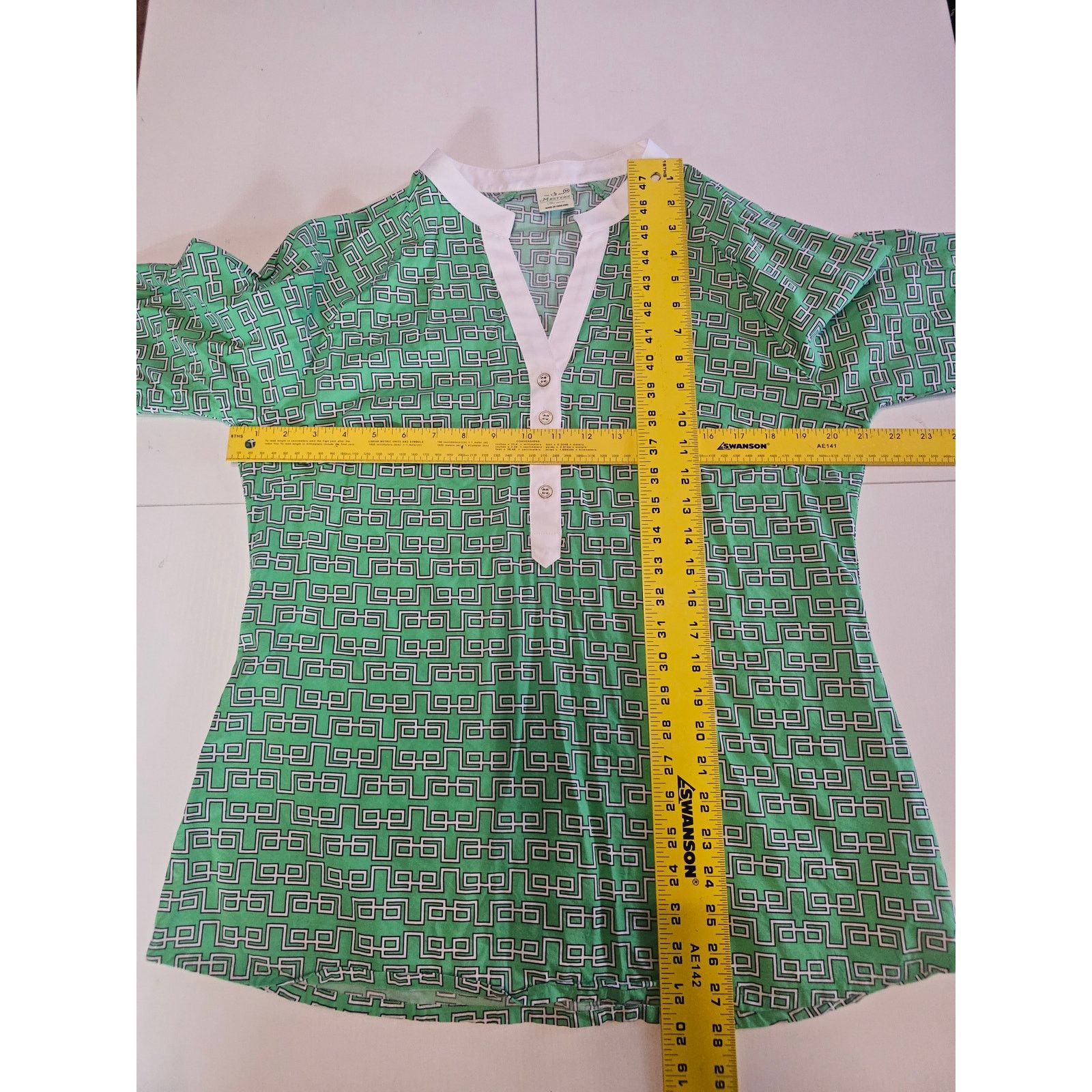 Peter Millar Masters Peter Millar Grass Green Geometric Golf Tunic Top M Size M / US 6-8 / IT 42-44 - 8 Thumbnail