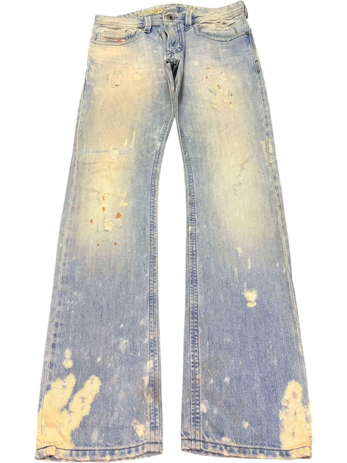 Diesel Vintage Italy Diesel Thavar Bleached Distressed Jeans Size US 31 - 1 Thumbnail