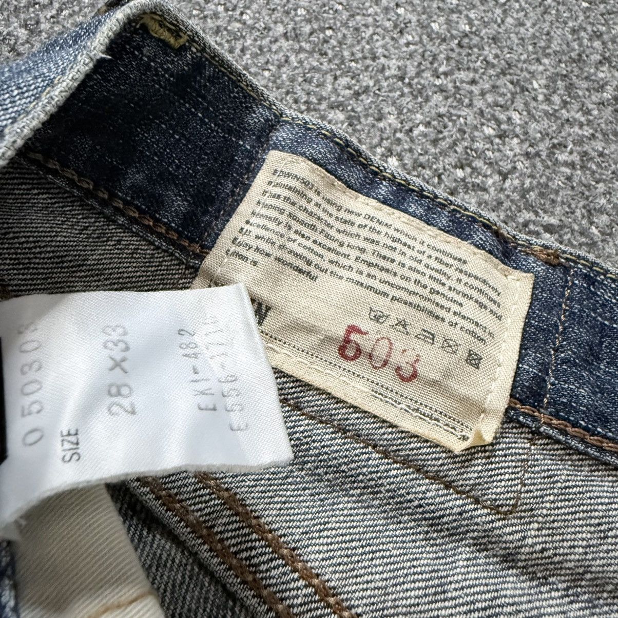 Kapital 🇯🇵 Japanese Heavy Faded Edwin 503 Distressed Denim Size US 28 / EU 44 - 14 Thumbnail