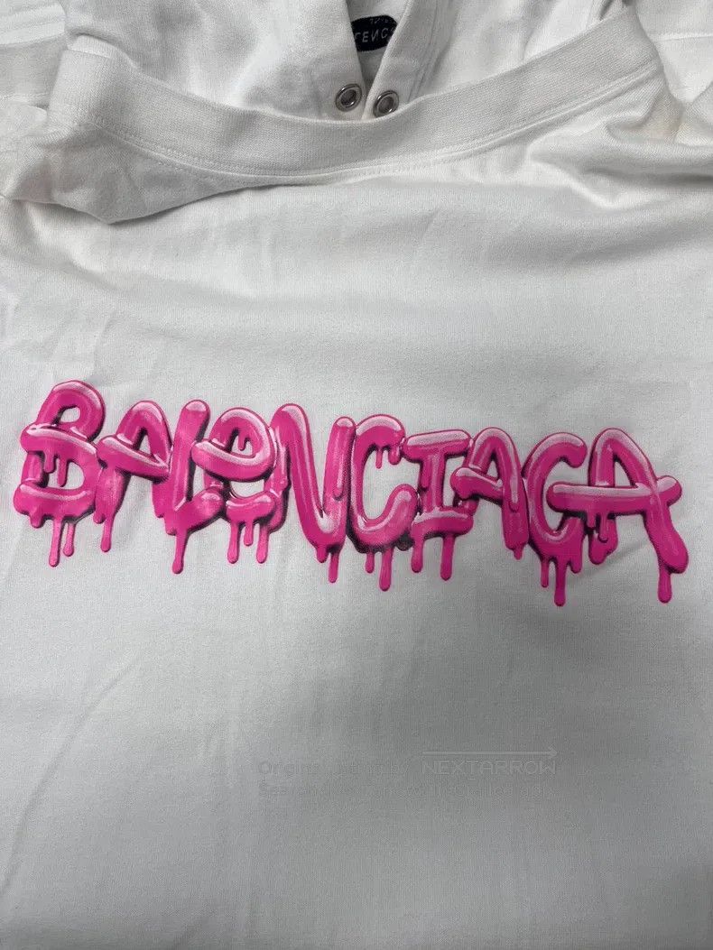 Balenciaga Balenciaga Letter Printed Hooded Loose Long Sleeve Sweatsh Size US XXS / EU 40 - 3 Thumbnail