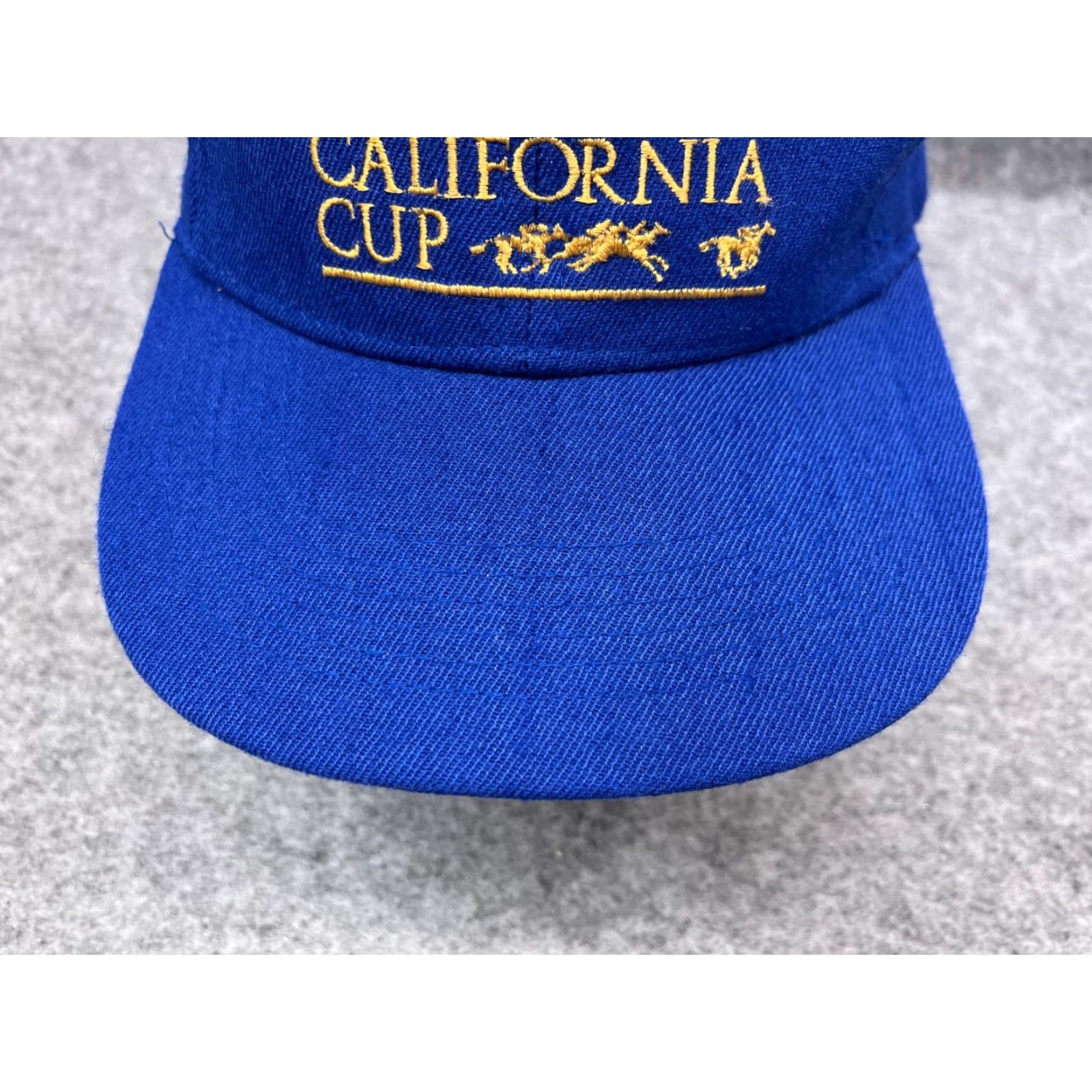 Vintage Blue Cotton Snapback Hat - California Cup Horse Racing - Adjustable One Size - Mens Size ONE SIZE - 3 Thumbnail