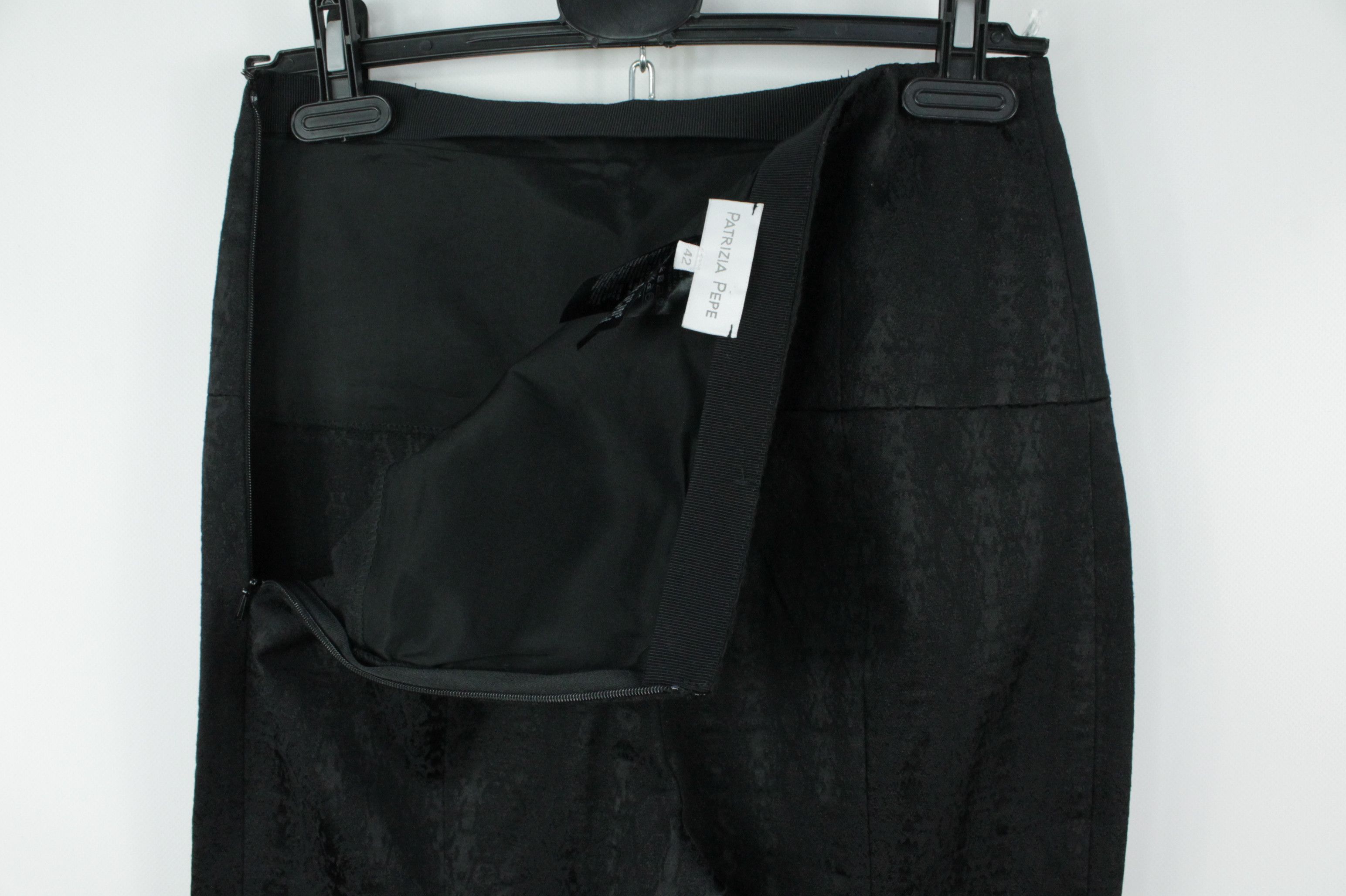 Designer × Patrizia Pepe Patrizia Pepe Black Jacquard Slim Fit High Waist Pants Size 28" / US 6 / IT 42 - 8 Thumbnail