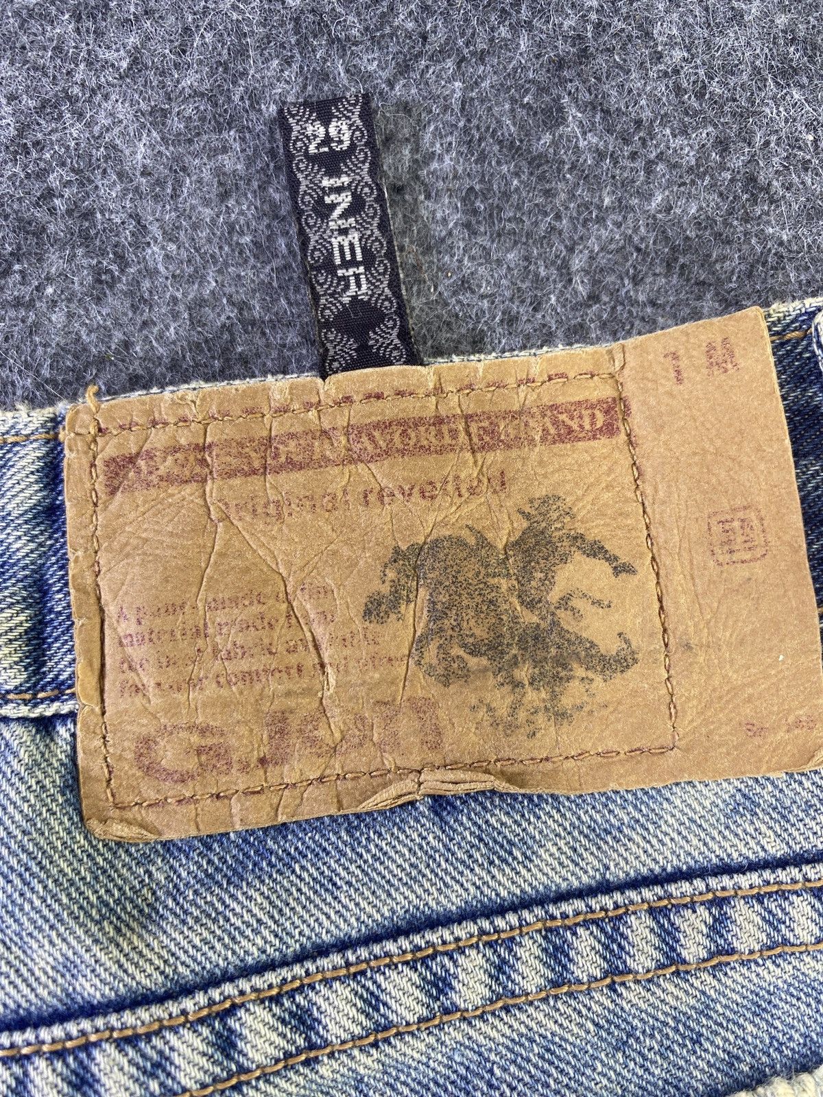 Japanese Brand × Jean G Jon Distressed Blue Wash Flare Denim - J945 Size 30" / US 8 / IT 44 - 12 Thumbnail