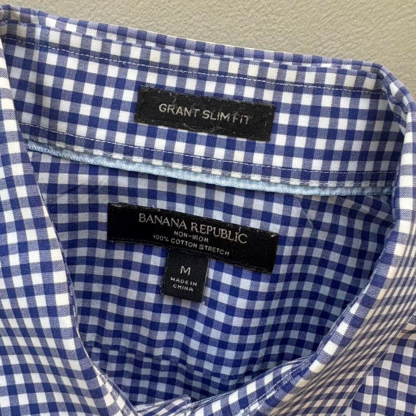 Banana Republic Banana republic plaid gingham button up shirt Size US M / EU 48-50 / 2 - 2 Thumbnail