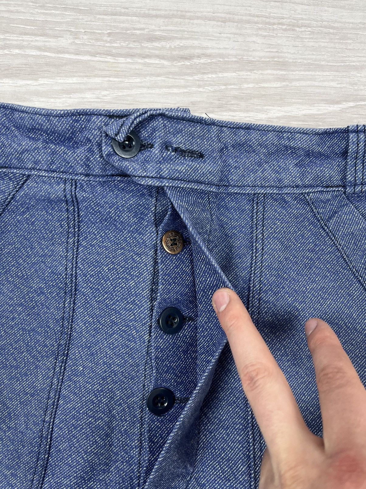Le Laboureur Le Laboureur Vintage 80s Blue French Work Canvas Pants Size US 32 / EU 48 - 8 Thumbnail