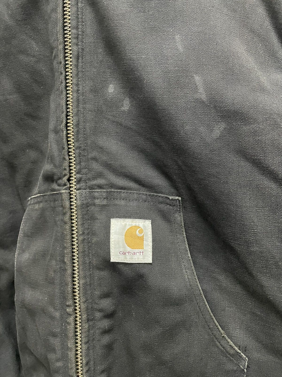 Carhartt Vintage Carhartt J04 BLK Firm Duck Hooded Jacket Size US L / EU 52-54 / 3 - 3 Thumbnail