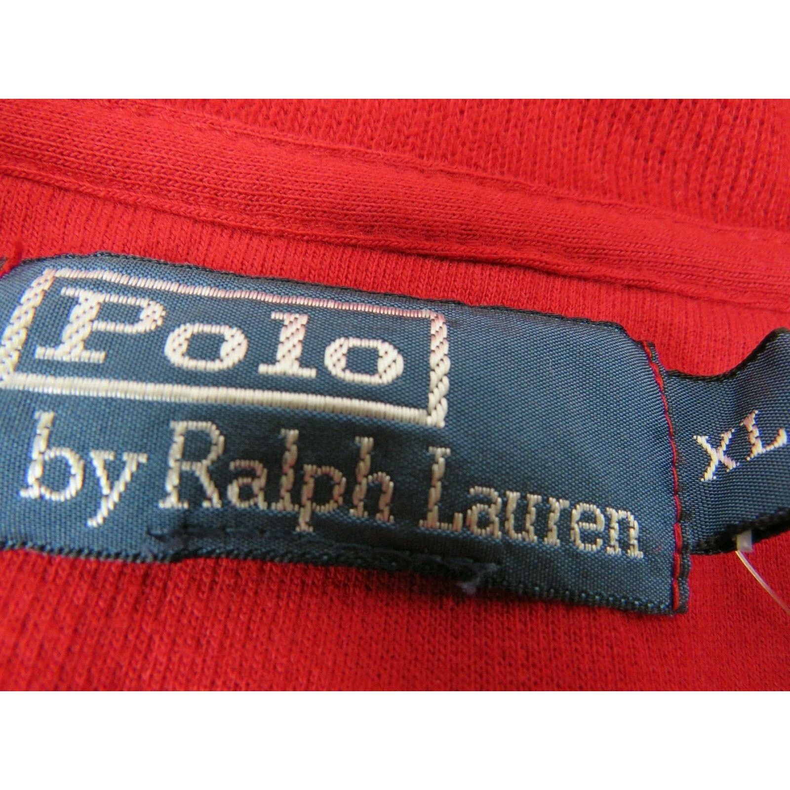 Ralph Lauren RALPH LAUREN POLO RED COTTON LONG SLEEVE 1/2 ZIP PULLOVER XL Size US XL / EU 56 / 4 - 12 Thumbnail