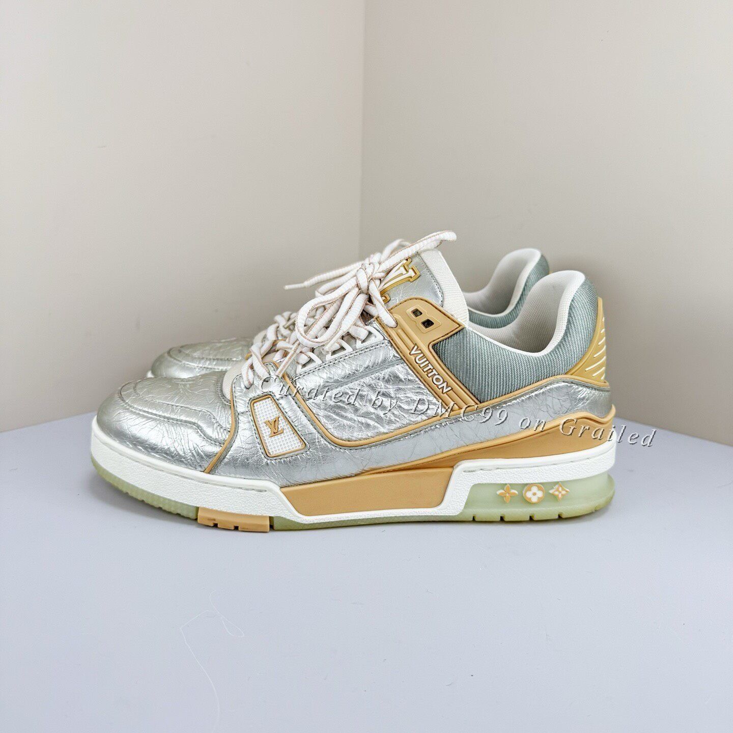 Louis Vuitton Louis Vuitton Trainer Silver Sneaker Size US 8 / EU 41 - 1 Thumbnail