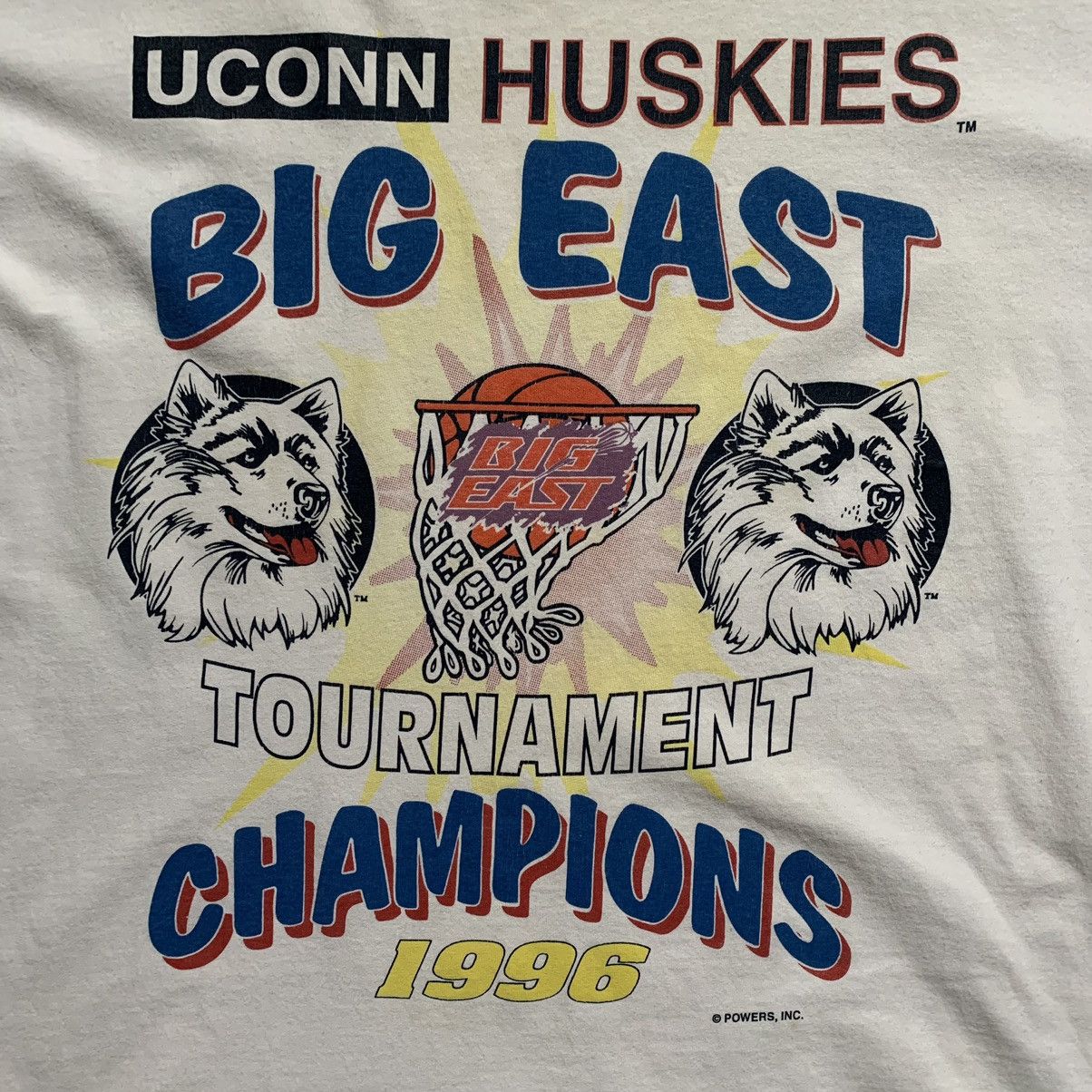 NCAA × Vintage Vintage UCONN Huskies 1996 Lee T-Shirt Size US XL / EU 56 / 4 - 4 Thumbnail