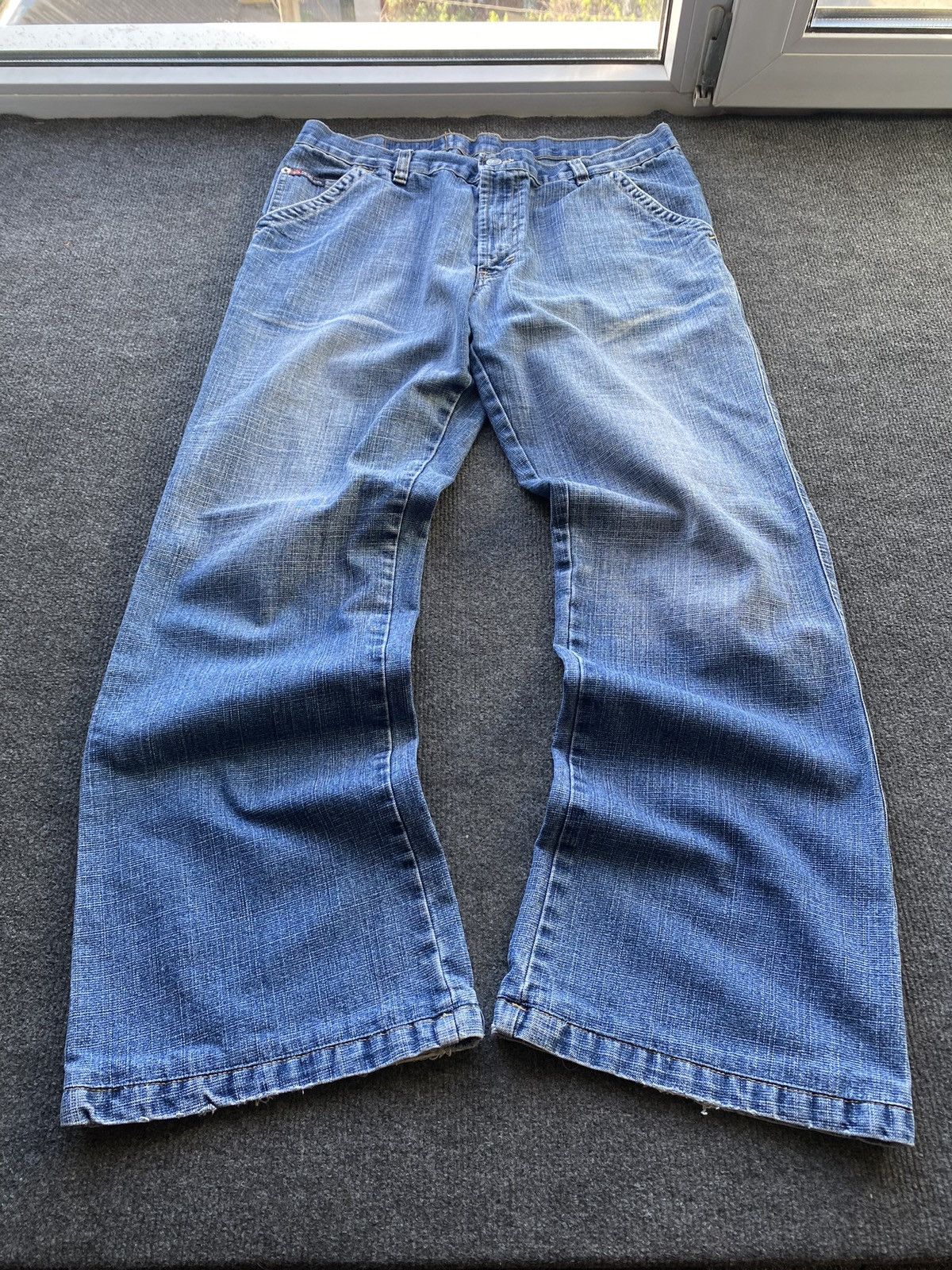 Diesel 🔥Opium Punk Diesel Blue denim jeans mens 33 bootcut goth Size US 33 - 1 Thumbnail