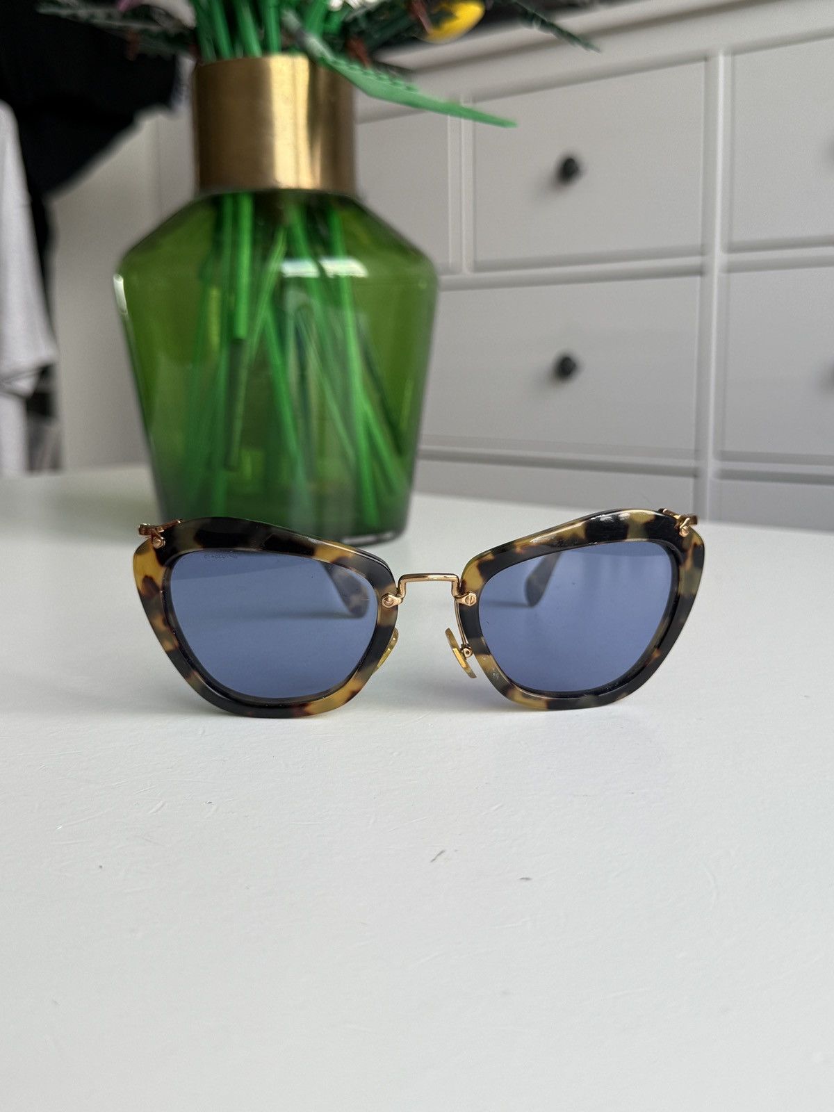 Miu Miu Miu Miu leopard oversized sunglasses designer luxury trend Size ONE SIZE - 2 Thumbnail