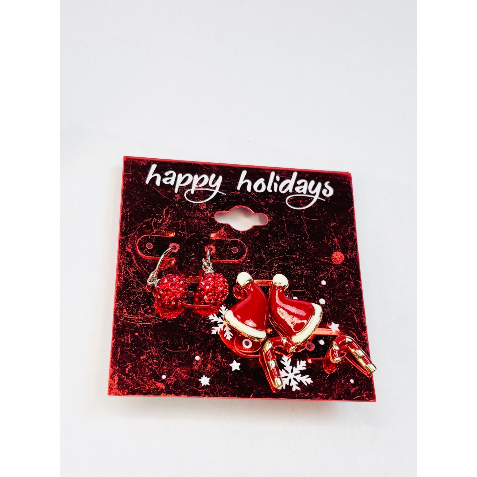 Other Christmas-Themed Holiday Earring Set With Santa Hat Candy Ca Size ONE SIZE - 1 Thumbnail