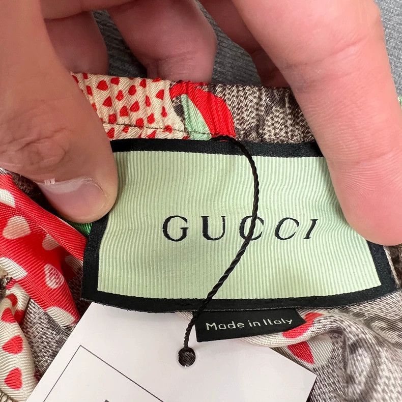 Gucci Gucci Apple Print Silk Shorts-2505 Size US 44 / EU 60 - 4 Thumbnail