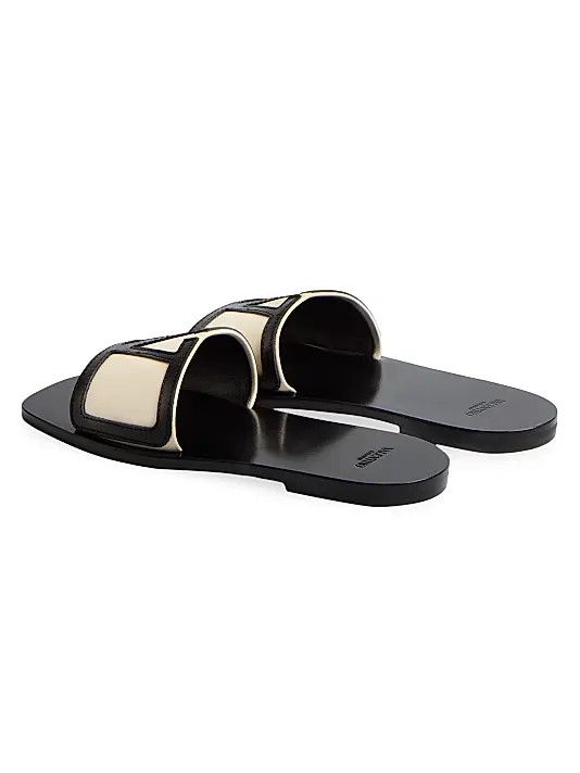 Valentino os11x0126 Viva Superstar Slide Sandals in Black/Ivory Size US 7 / IT 37 - 4 Thumbnail