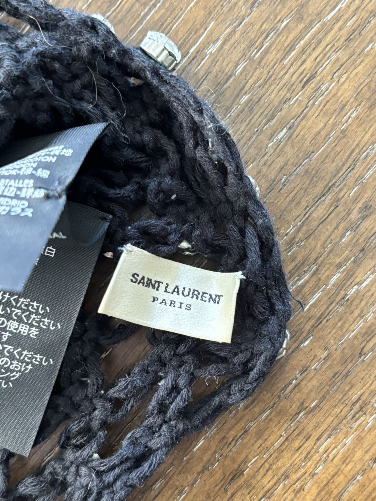 Saint Laurent Paris Saint Laurent crystal beanie Size ONE SIZE - 2 Thumbnail