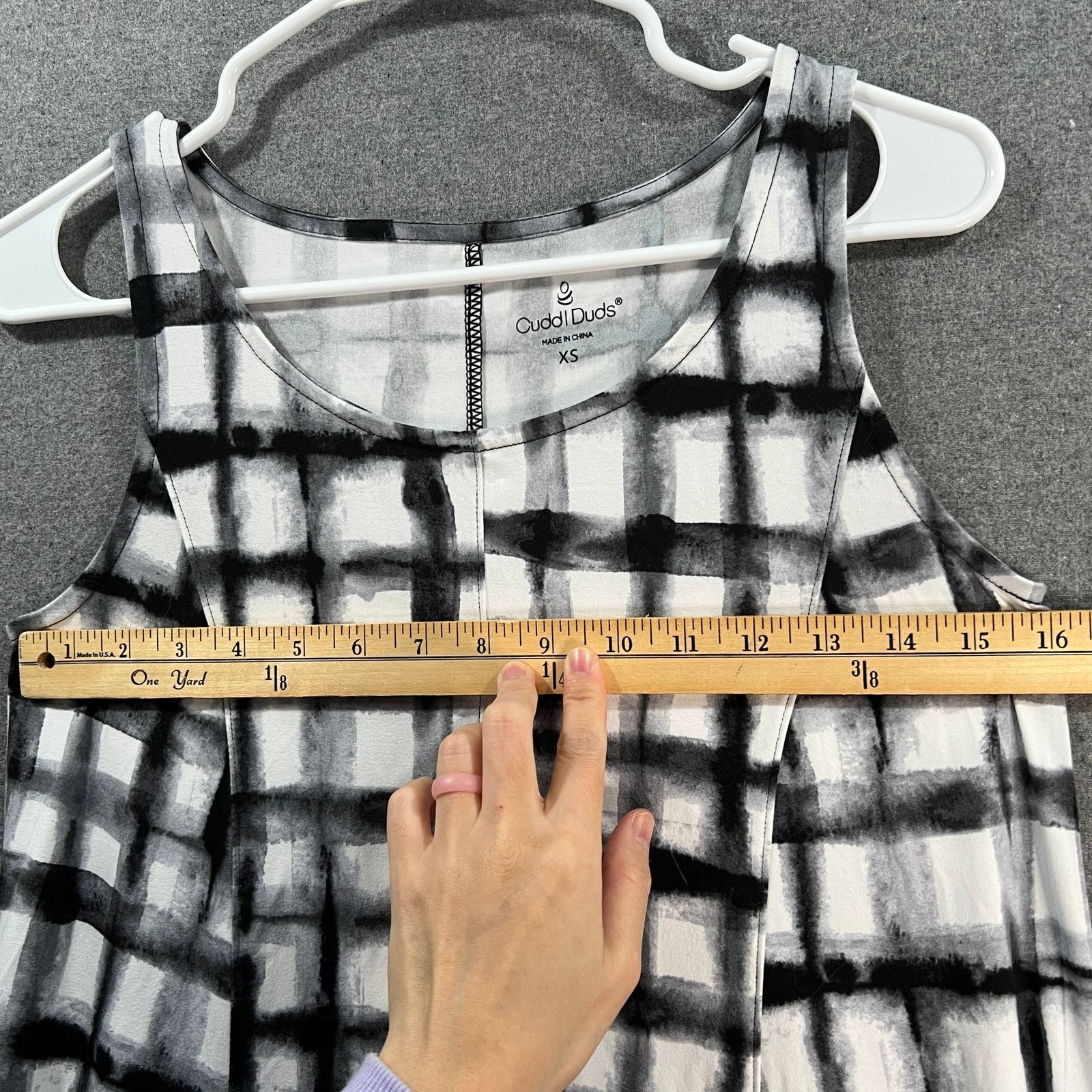 Other Cuddl Duds Flexwear Paneled Maxi Dress Black Gingham Size XS / US 0-2 / IT 36-38 - 7 Thumbnail