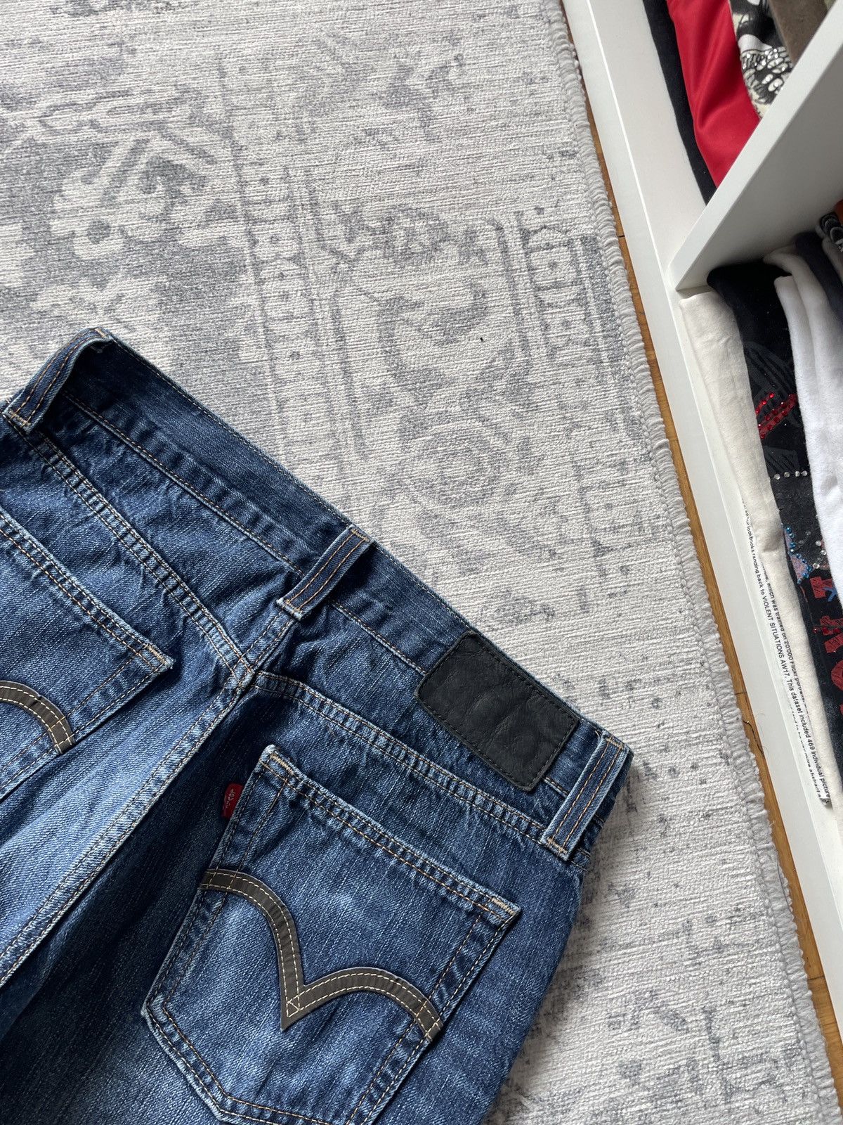 Japanese Brand × Levi's Vintage Levis Flared Jeans Mud Washed Faded Distressed Y2K Size US 32 / EU 48 - 5 Thumbnail