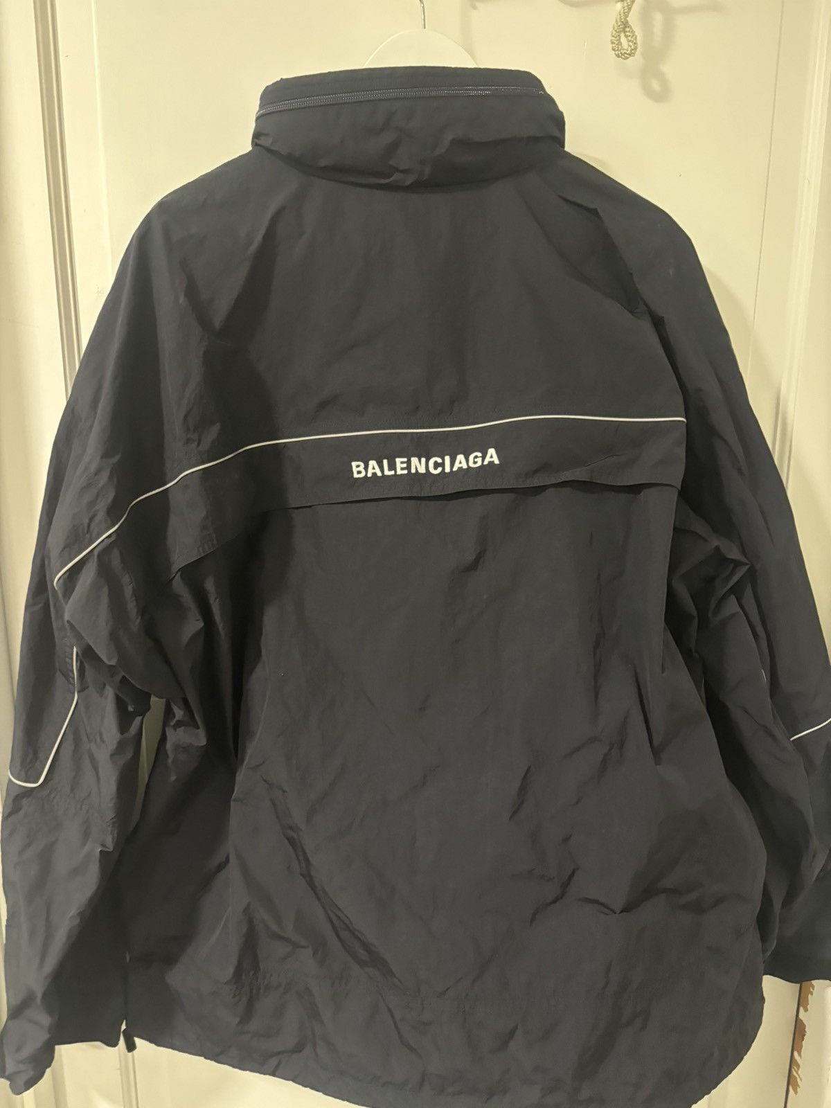 Balenciaga Logo windbreaker Size US XL / EU 56 / 4 - 2 Thumbnail