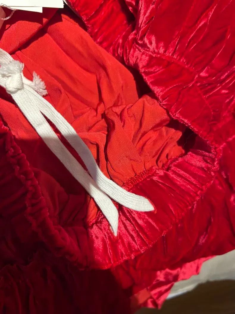 Comme des Garcons Comme Des Garcons size M Main Line Red Velvet Skirt Size 23" - 4 Thumbnail