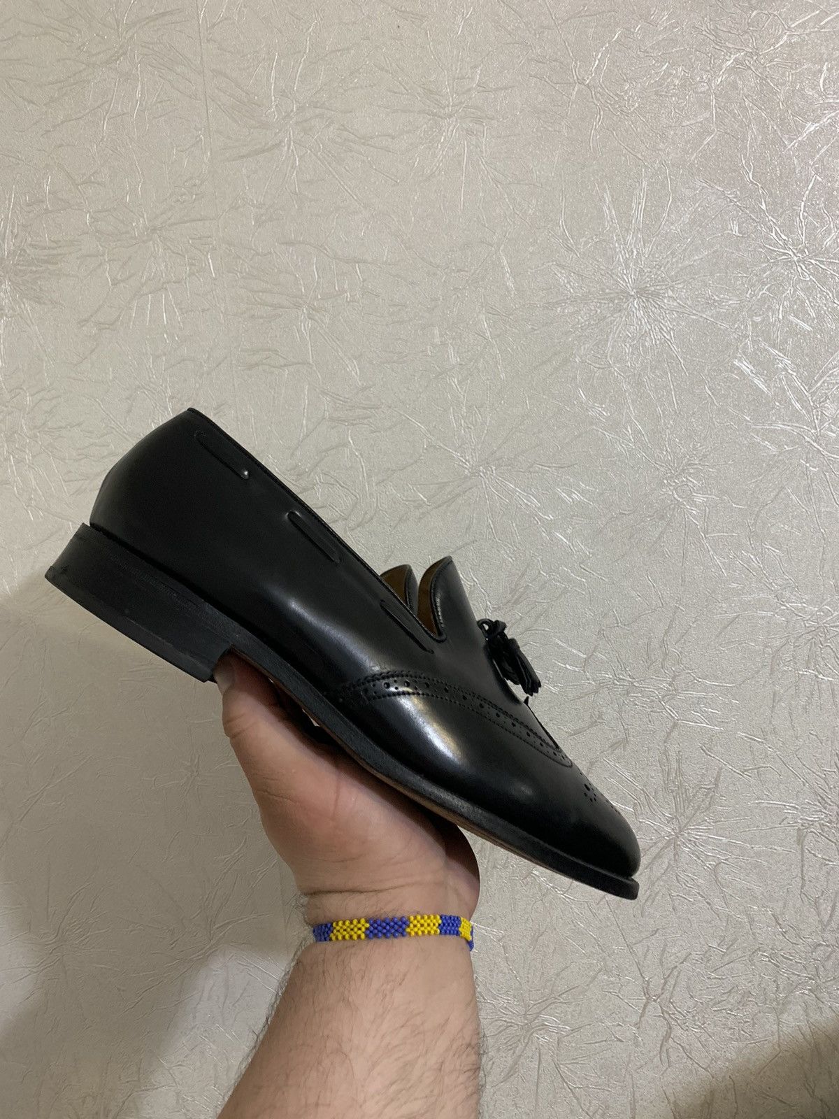 Barker × Genuine Leather × Vintage Vintage Barker Black Leather Loafers Tessel Made in England Size US 11 / EU 44 - 3 Thumbnail