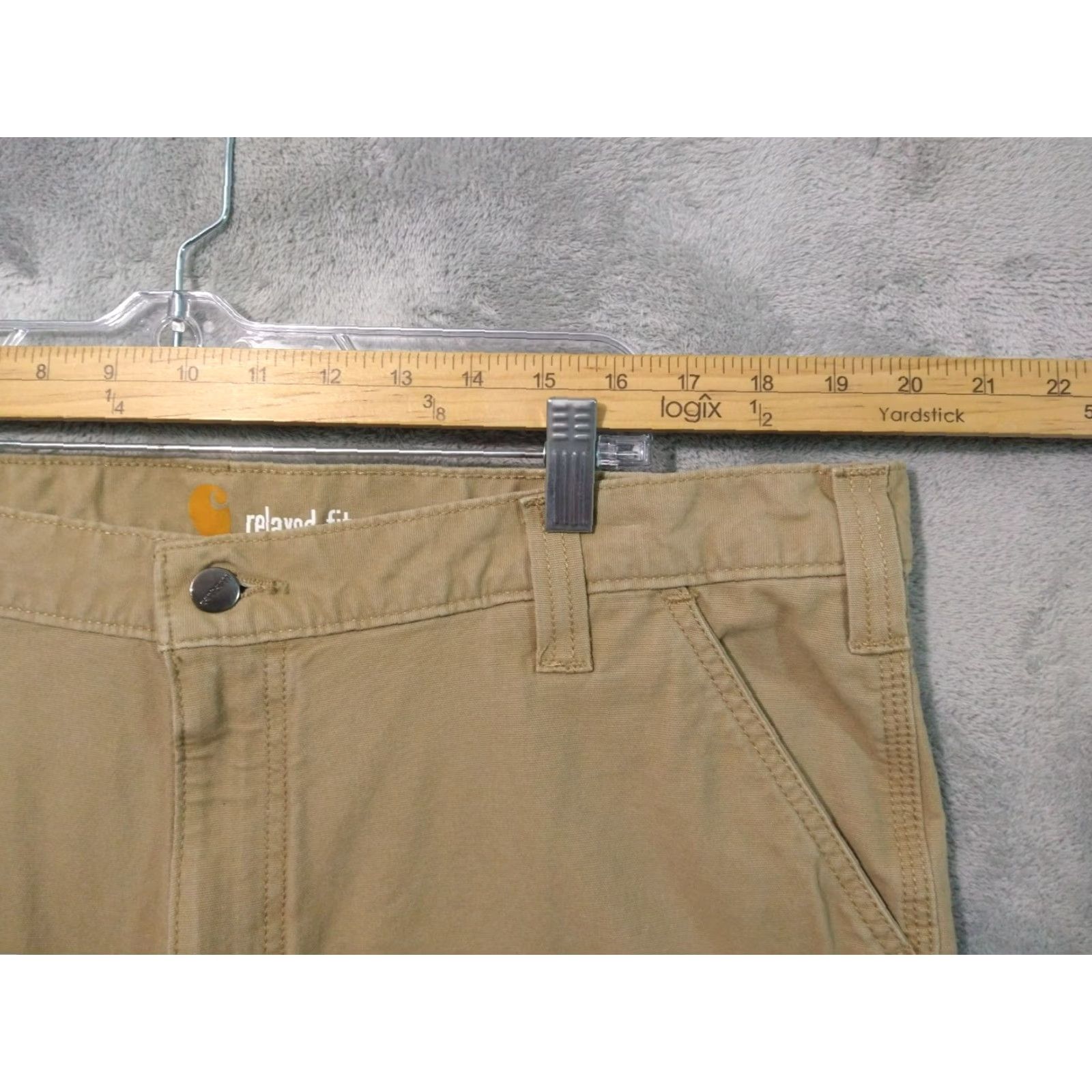 Carhartt Carhartt Pants Mens 40x30 Beige Rigby Relaxed Straight Canvas Dungaree Work Shirt? Size US 40 / EU 56 - 3 Thumbnail