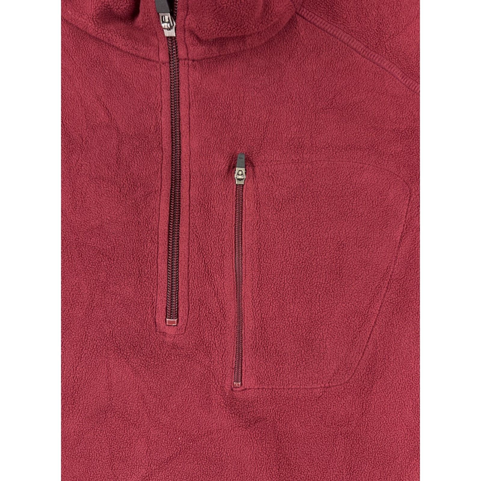 Vintage LL Bean Sweater Mens Large Red Long Sleeve 1/4 Zip Fleece 100% Polyester Pocket Size US L / EU 52-54 / 3 - 3 Thumbnail